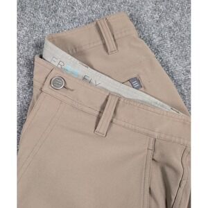 Free Fly Tradewind Pants Mens 32/27 Greenish/Gray Lightweight Outdoor Hemmed‎